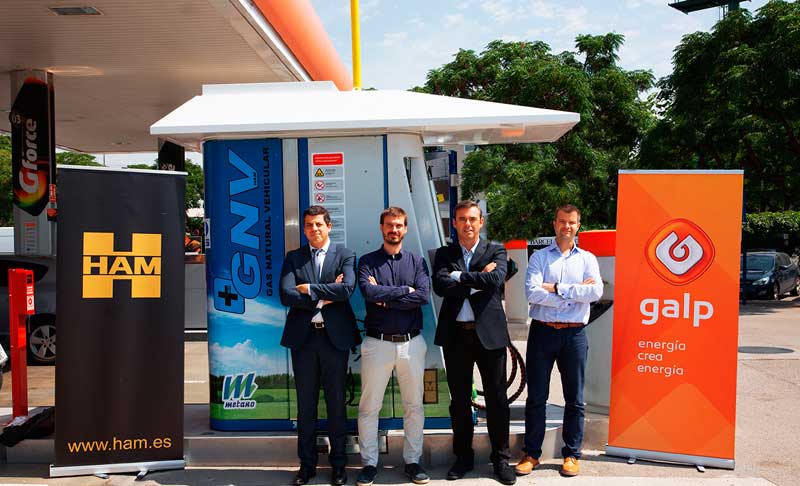 Grupo HAM y Galp han inaugurado en Cornellà, Barcelona, una estación de servicio que suministra gas natural comprimido, un combustible limpio y sostenible