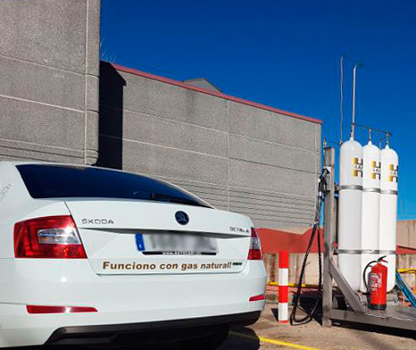 El surtidor HAMikro se utiliza para el repostaje de biometano que se obtiene de la depuradora de aguas residuales en Guadalajara