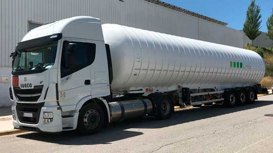 Liquid Natural Gaz, integrada en Grupo HAM, transporta por carretera GNL gracias a la flota propia de Transportes HAM