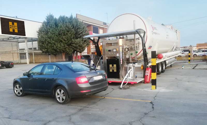 The HAM Benavente station, Zamora, already allows CNG refueling in addition to LNG
