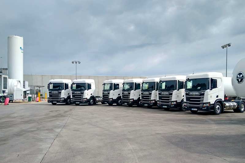 Grupo HAM incorpora en su flota de Trasnportes HAM 7 nuevas tractoras GNL