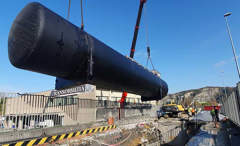 Proceso de instalación del tanque soterrado GNC-GNL de la estación de servicio HAM Irún