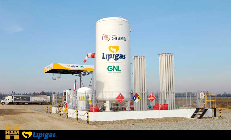 HAM y Lipigas han construido la primera estación de servicio de Gas Natural Licuado de Chile