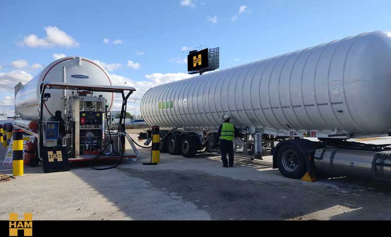 HAM Group opens a new LNG (liquefied natural gas) service station in Madrid, Valdemoro